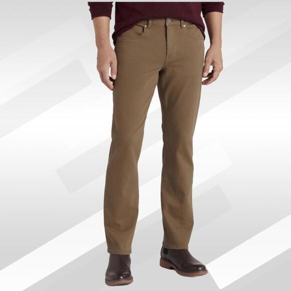 2/$50 Warp + Weft Tobacco Brown ORD Chicago Straight Jeans Size 29 - Picture 1 of 12
